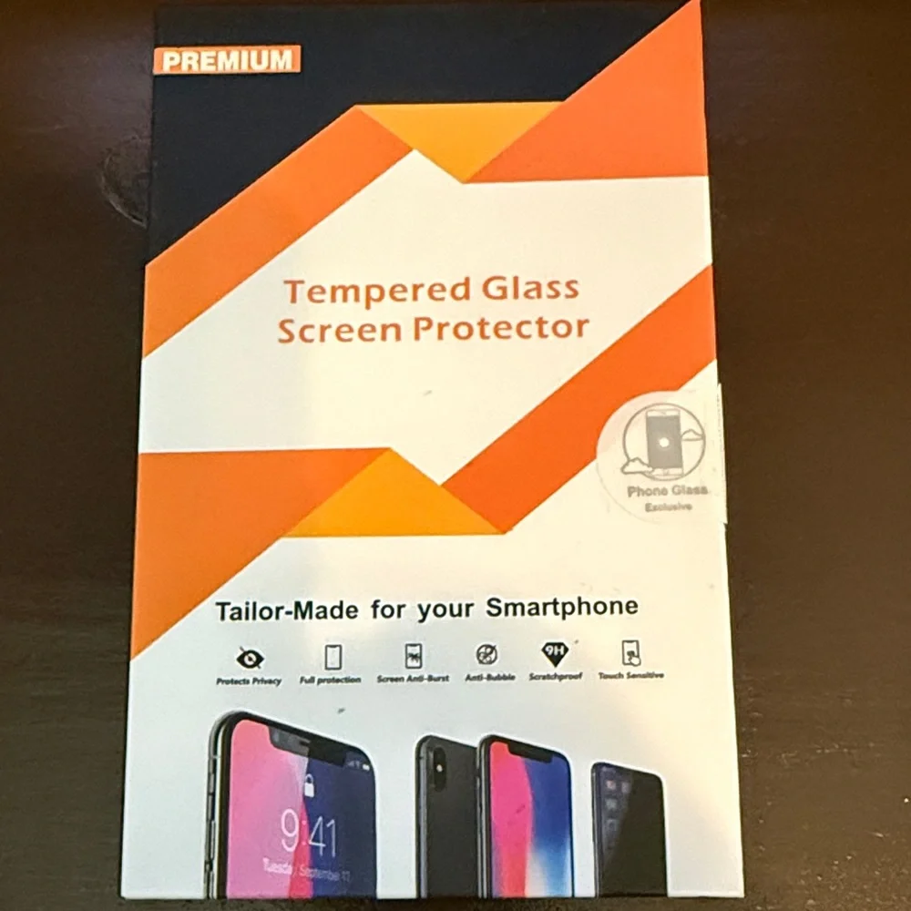 Tempered Glass Screen Protector for Smartphones - Orange